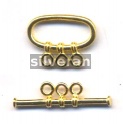 Gold Vermeil Silver Toggle Clasp