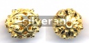 Gold Vermeil Silver Bead