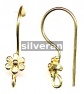 Gold Vermeil Silver Ear Wire