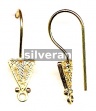 Gold Vermeil Silver Ear Wire