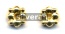 Gold Vermeil Silver Saucer Bead