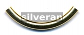 Gold Vermeil Silver Tube Bead