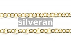 Gold Vermel Silver Cable Chain