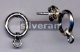 Bright Finish Silver Ear Post