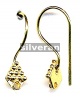 Gold Vermeil Silver Ear Wire