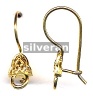 Gold Vermeil Silver Ear Wire