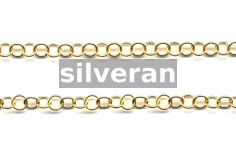 Gold Vermel Silver Cable Chain