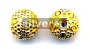 Gold Vermeil Silver Bead