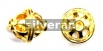 Gold Vermeil Silver Bead