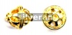 Gold Vermeil Silver Bead