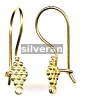 Gold Vermeil Silver Ear Wire
