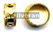 Gold Vermeil Silver Ring Shape Bead