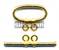 Gold Vermeil Silver Toggle Clasp