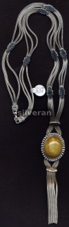 Handcrafted Silver Necklace Foxtail Chain