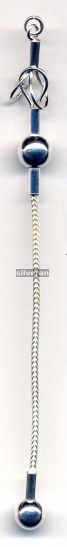 Sterling Silver Car Key Holder - Silver Tassel - Sterling Silver Ponpon