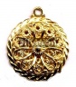Gold Vermeil Silver Drop Bead