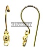 Gold Vermeil Silver Ear Wire