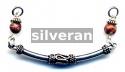 Fancy Link with Stone   Sterling Silver Necklace Part